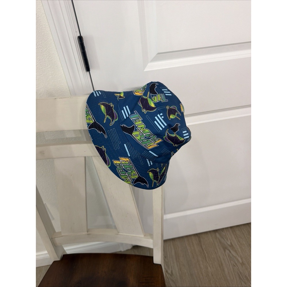 Tampa Bay Rays Blue Graphic Print Bucket Hat One Size Unisex Adults Sports